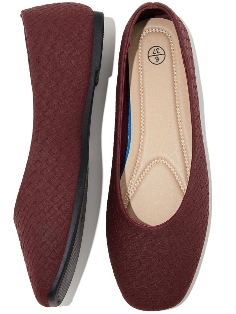 Women‘s Square Toe Flats Ballet Flats for Women